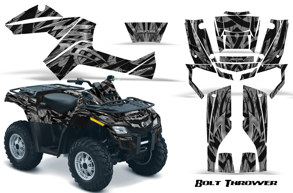 Can-Am Outlander 800 Graphics Kit Bolt Thrower Silver